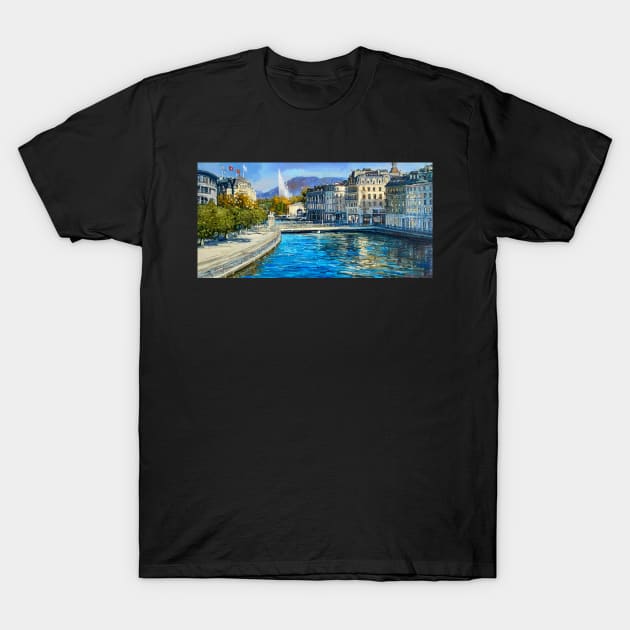 Bridge of Geneva | T-Shirt by Art Shop Geneva